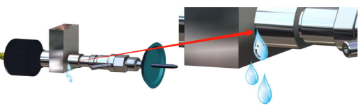 Water switch valve body observation hole leaking